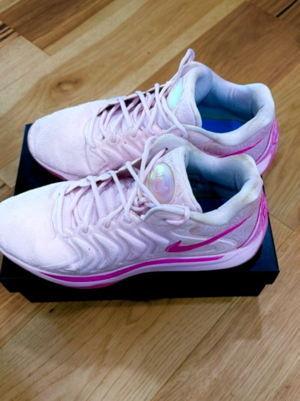 PINK NIKE KD 17 Basketball Shoes Mens "Aunt Pearl" 10.5